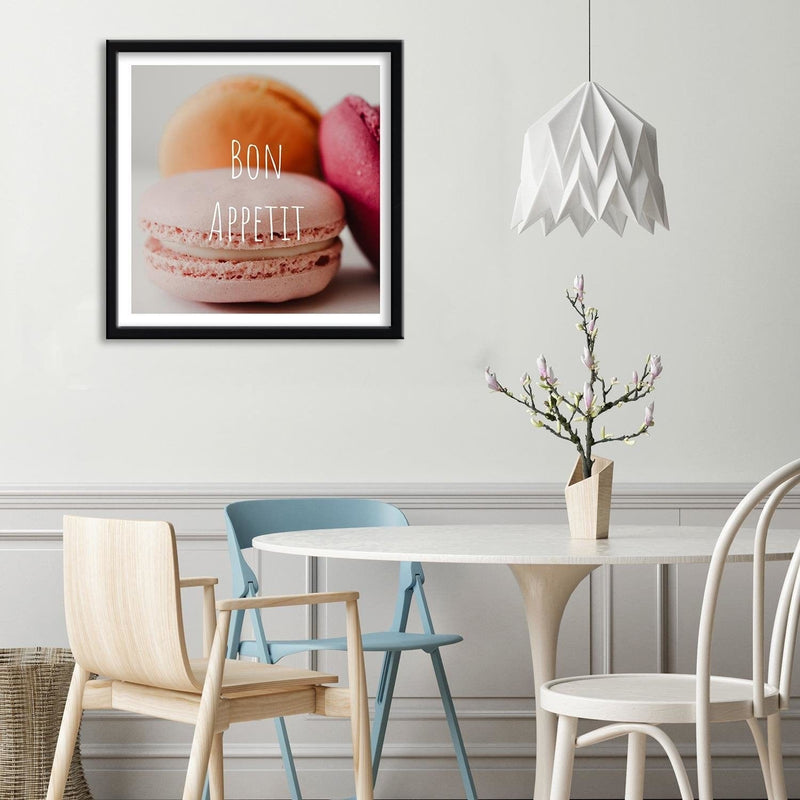 Glezna melnā rāmī - Macaroons - Bon Apetit  Home Trends