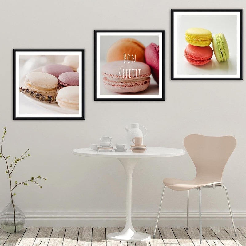 Glezna melnā rāmī - Macaroons - Bon Apetit  Home Trends