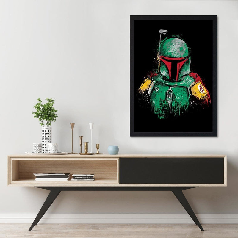 Glezna melnā rāmī - Mandalorian Armor  Home Trends