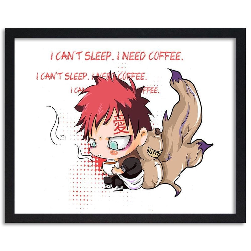 Glezna melnā rāmī - Manga I Need Coffee  Home Trends