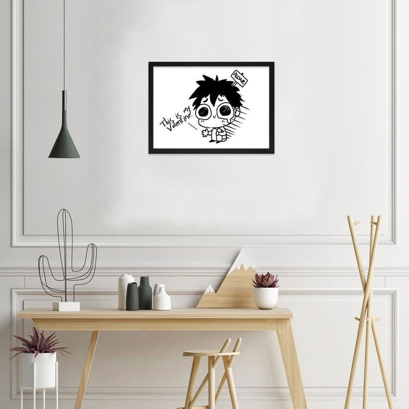 Glezna melnā rāmī - Manga Little Boy  Home Trends