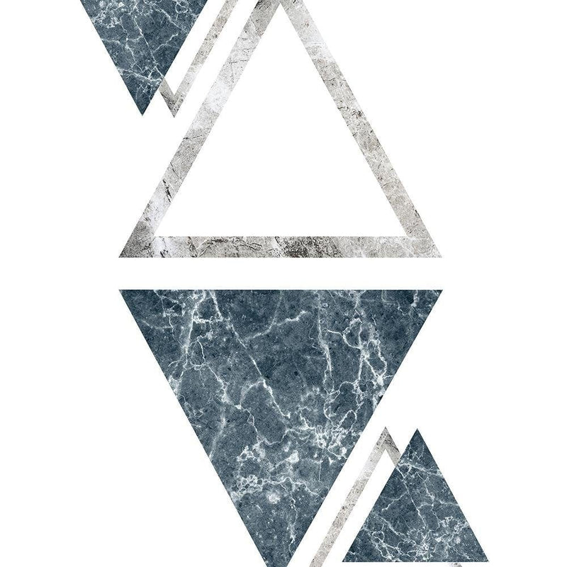 Glezna melnā rāmī - Marble Triangles - Abstraction  Home Trends