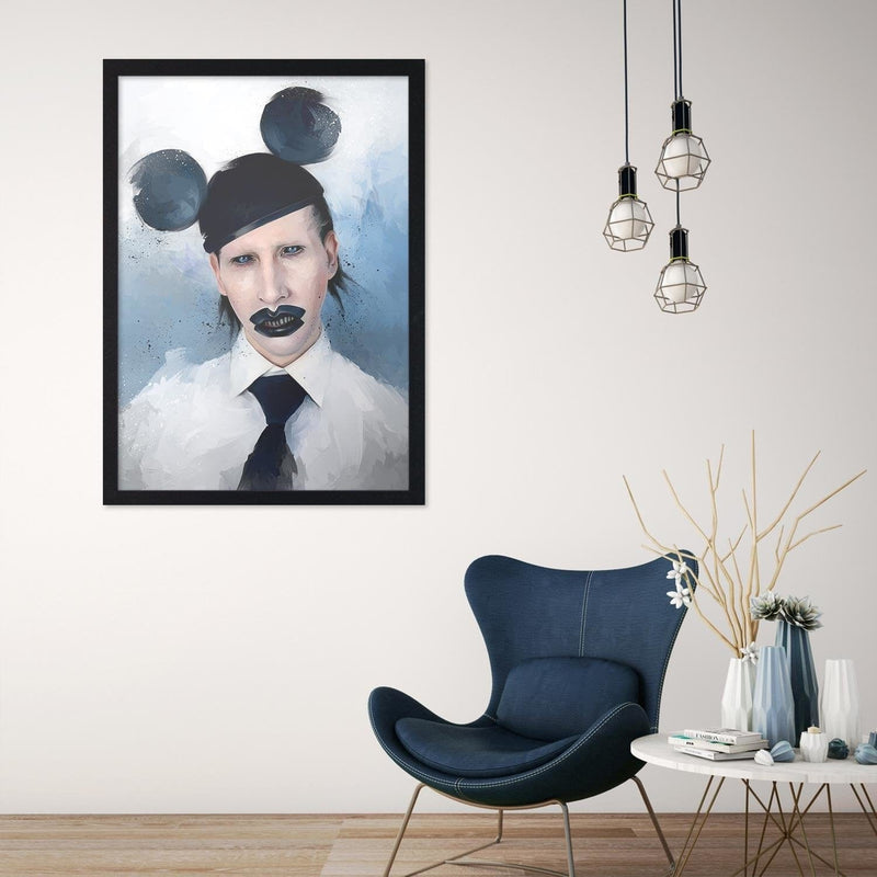 Glezna melnā rāmī - Marilyn Manson Mouse  Home Trends