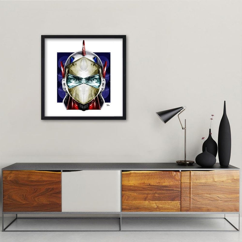 Glezna melnā rāmī - Mask Japanese Hero  Home Trends