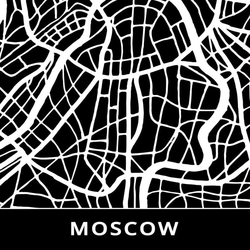 Glezna melnā rāmī - Moscow City Plan  Home Trends