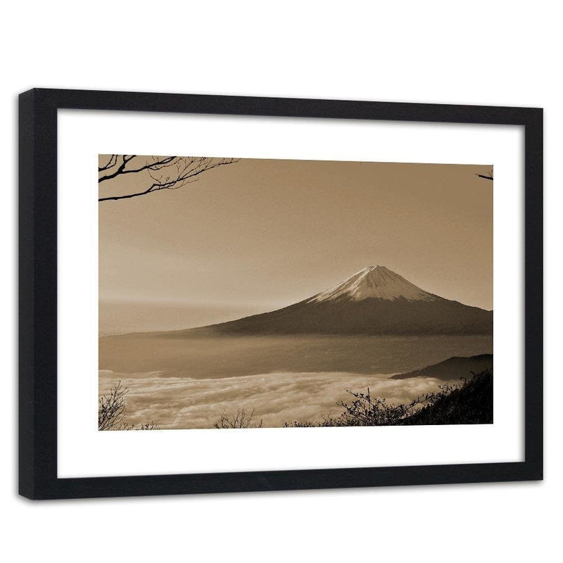 Glezna melnā rāmī - Mount Fuji 1  Home Trends