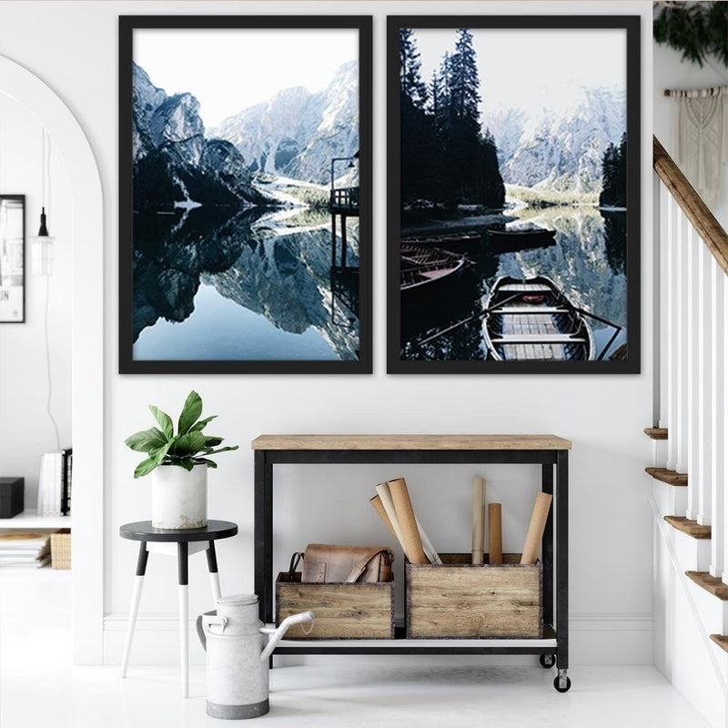 Glezna melnā rāmī - Mountain Expedition  Home Trends