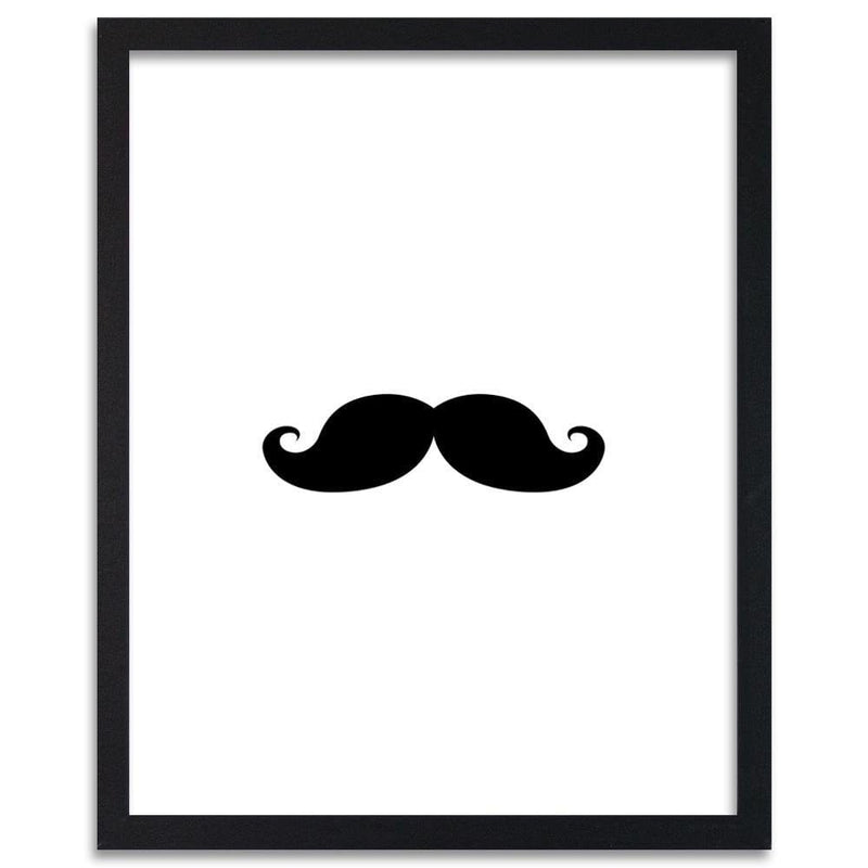 Glezna melnā rāmī - Mustache  Home Trends