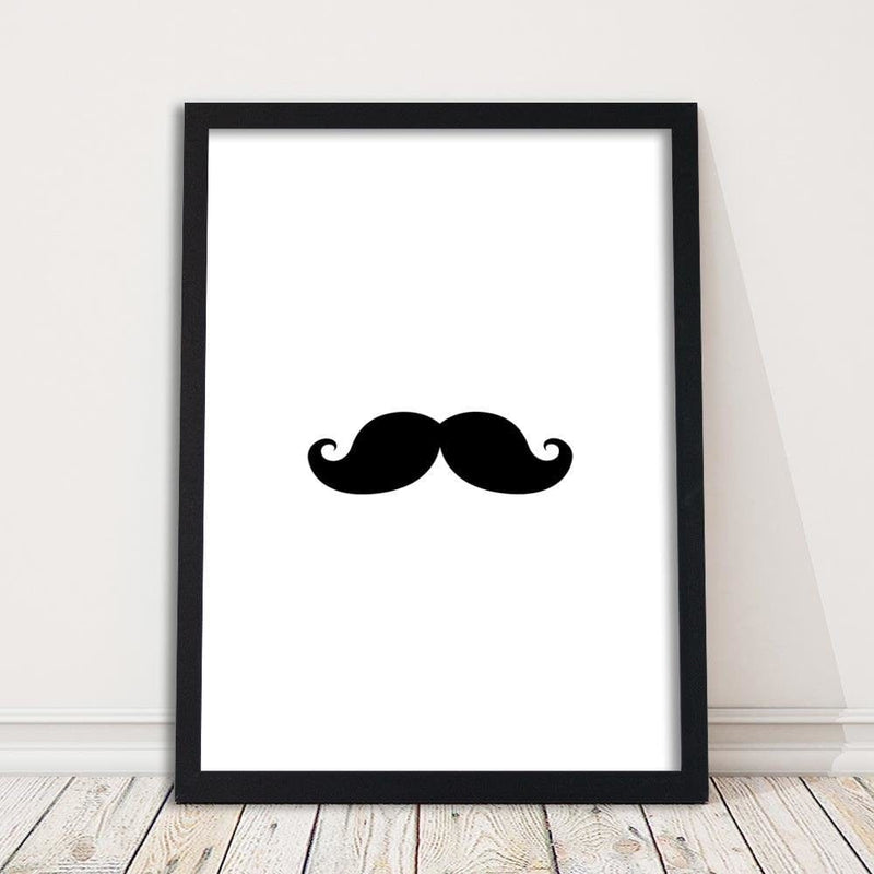 Glezna melnā rāmī - Mustache  Home Trends