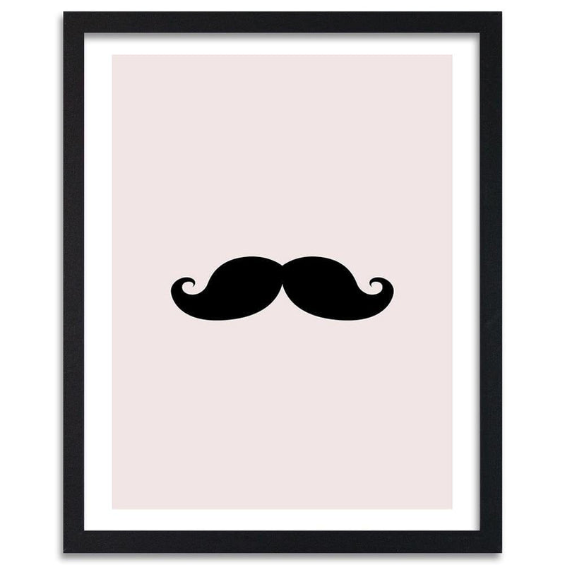 Glezna melnā rāmī - Mustache  Home Trends