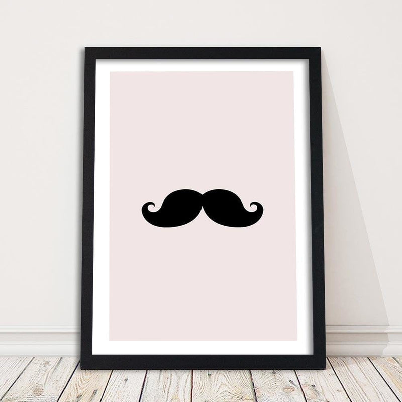 Glezna melnā rāmī - Mustache  Home Trends