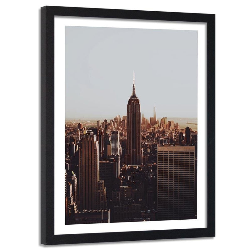 Glezna melnā rāmī - New York Empire State Building  Home Trends