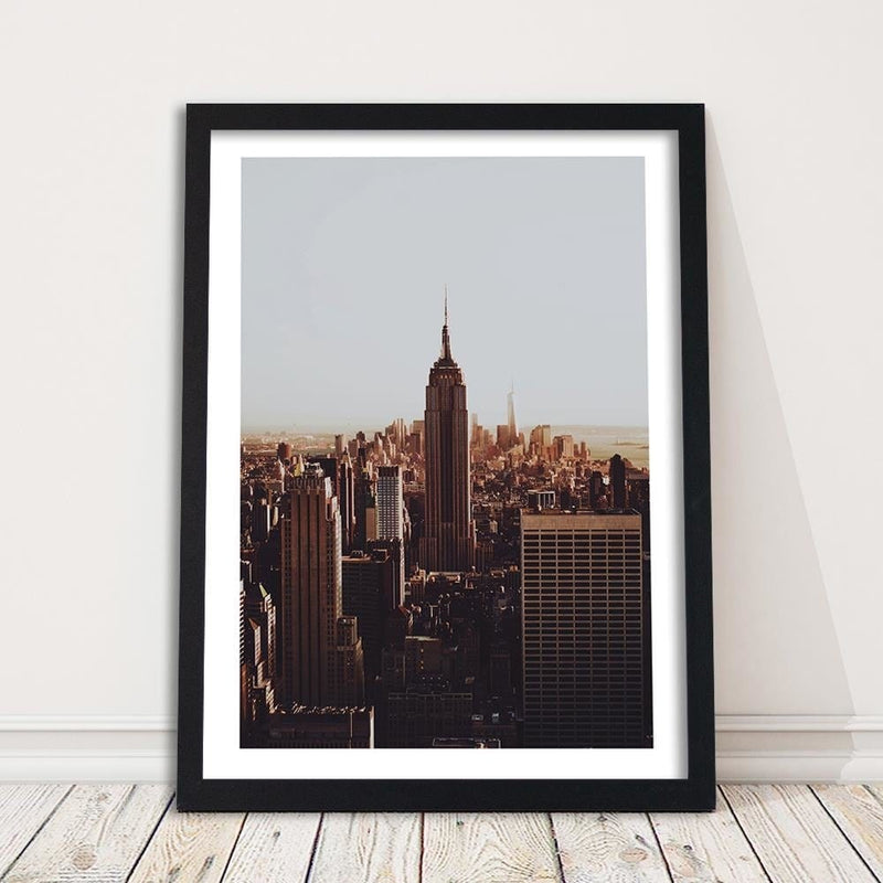 Glezna melnā rāmī - New York Empire State Building  Home Trends