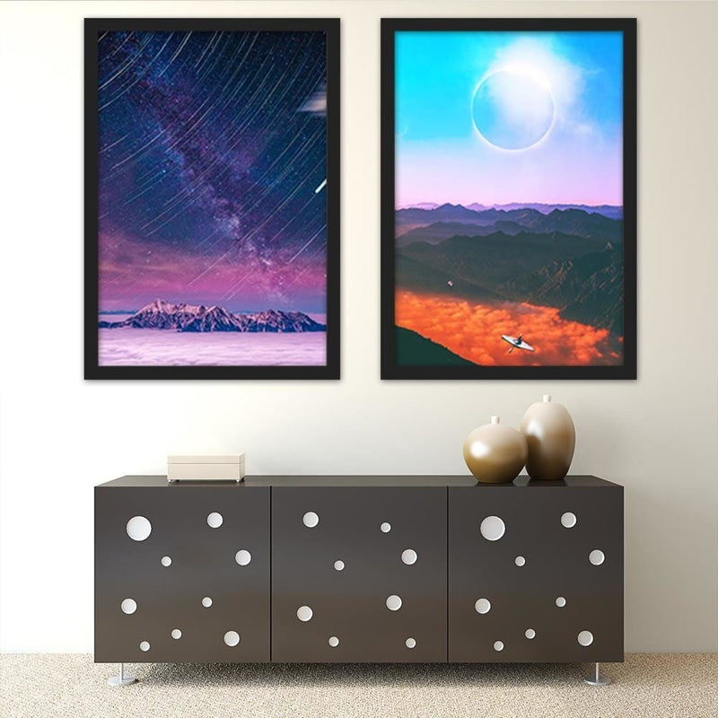 Glezna melnā rāmī - Night Shooting Stars  Home Trends