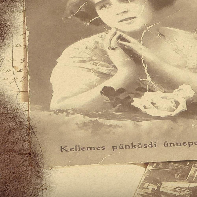 Glezna melnā rāmī - Old Photo Of A Woman  Home Trends