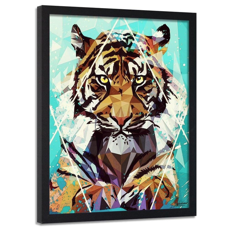 Glezna melnā rāmī - Painted Tiger  Home Trends