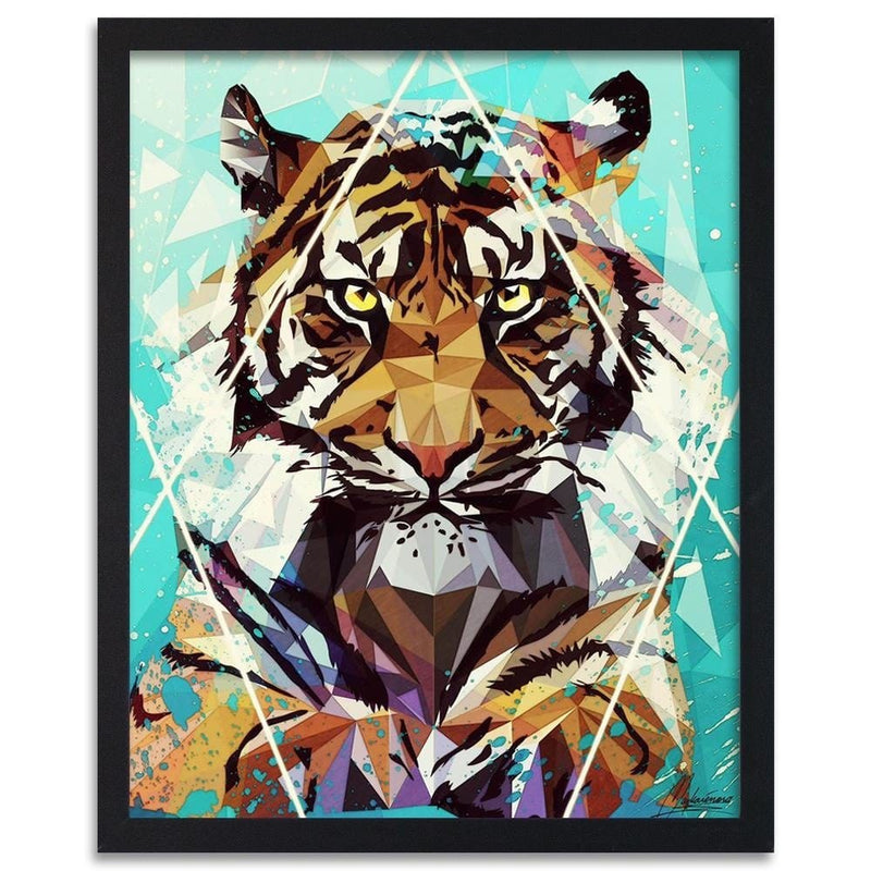 Glezna melnā rāmī - Painted Tiger  Home Trends