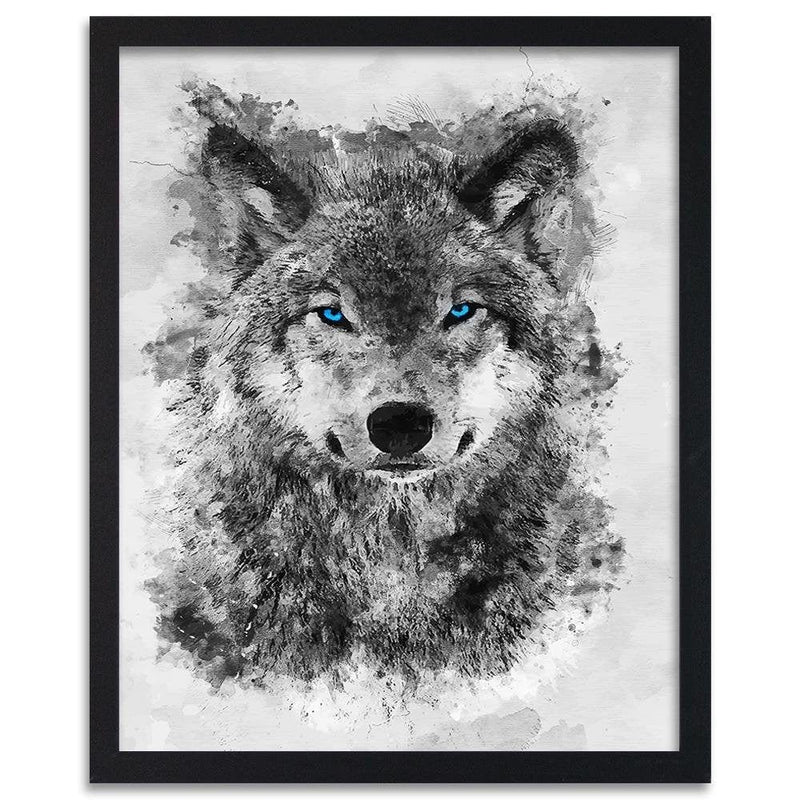 Glezna melnā rāmī - Painted Wolf  Home Trends