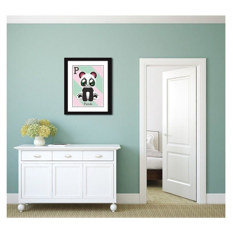 Glezna melnā rāmī - Panda  Home Trends