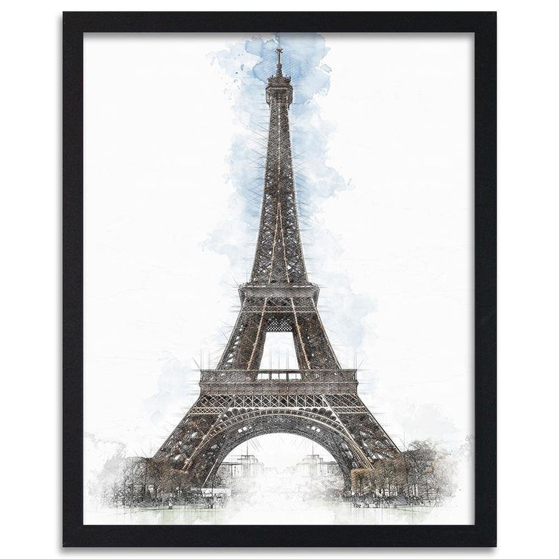 Glezna melnā rāmī - Paris Artwork Brown  Home Trends