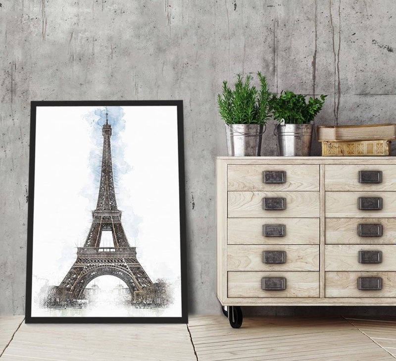 Glezna melnā rāmī - Paris Artwork Brown  Home Trends