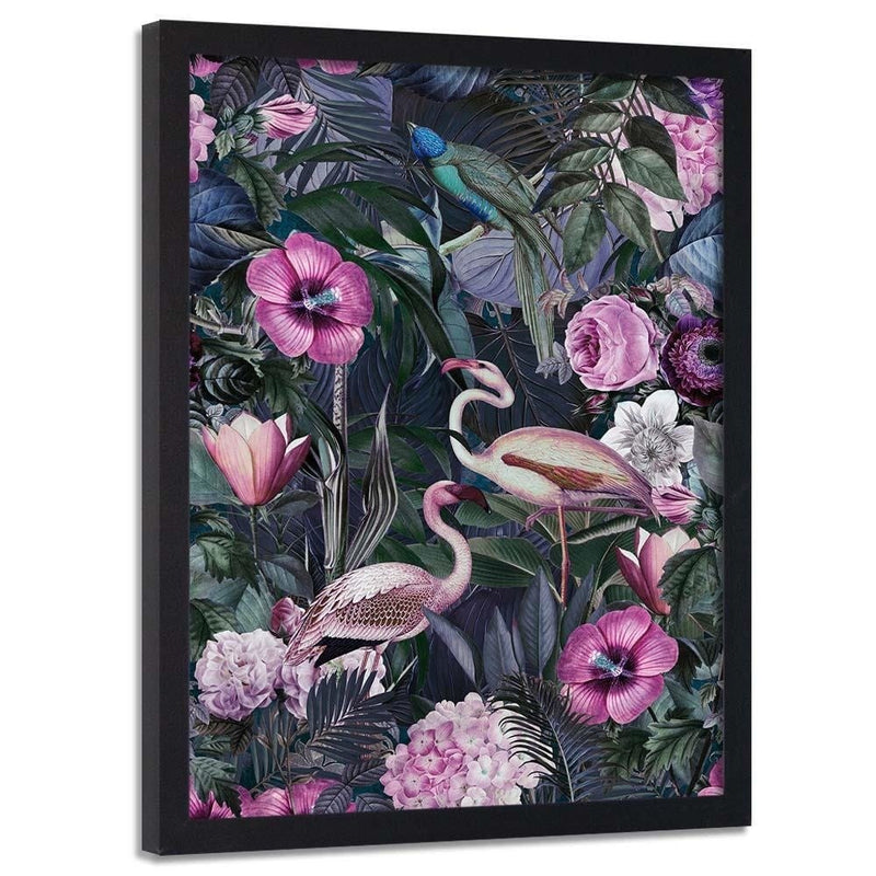 Glezna melnā rāmī - Pink Birds  Home Trends