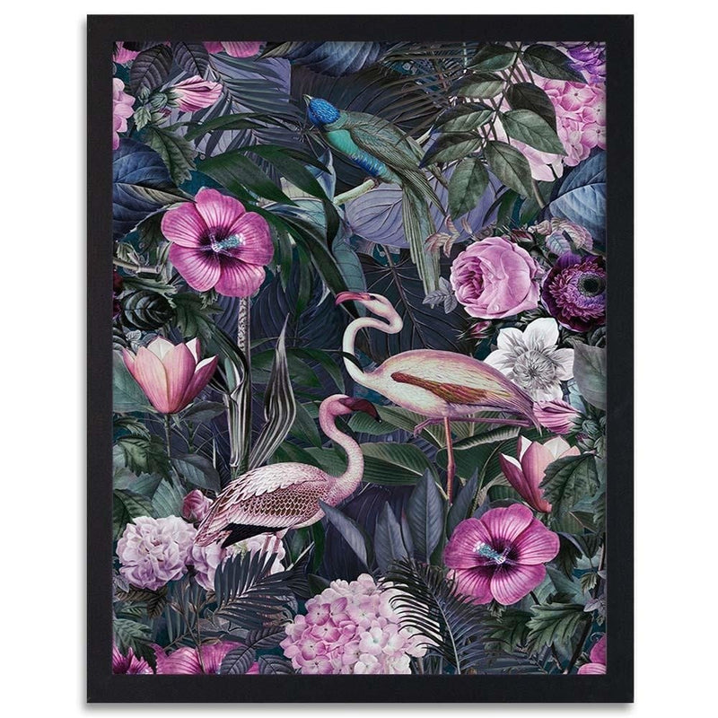 Glezna melnā rāmī - Pink Birds  Home Trends