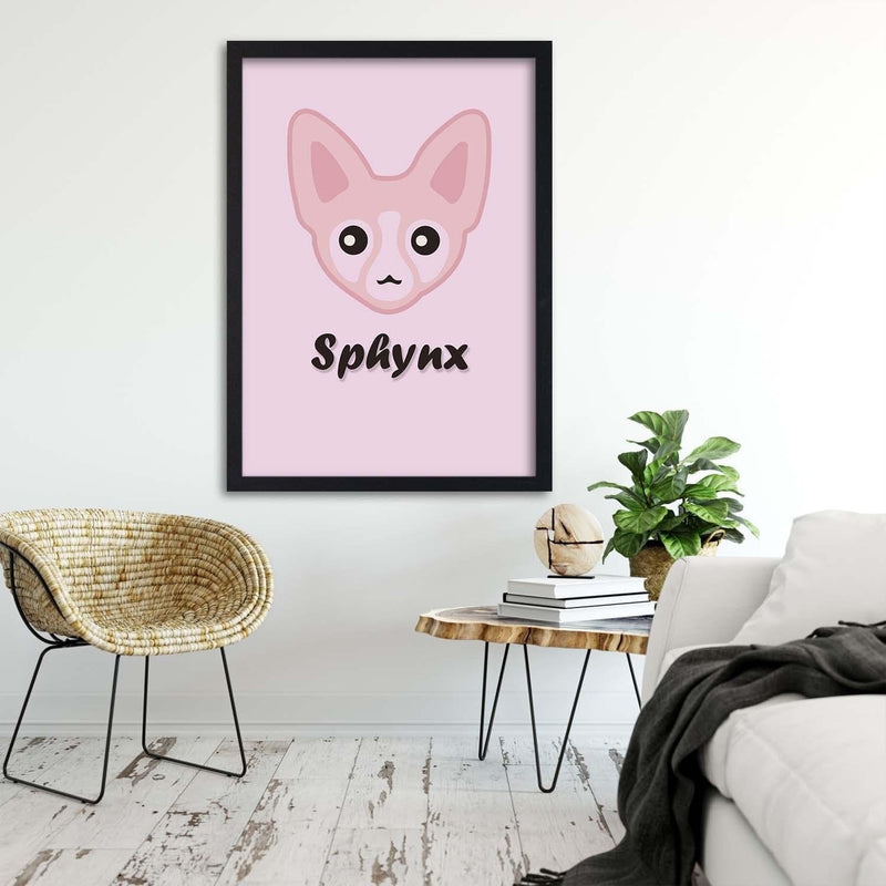 Glezna melnā rāmī - Pink Sphinx  Home Trends