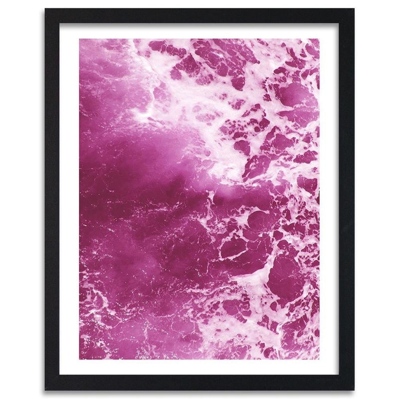 Glezna melnā rāmī - Pink Waves  Home Trends