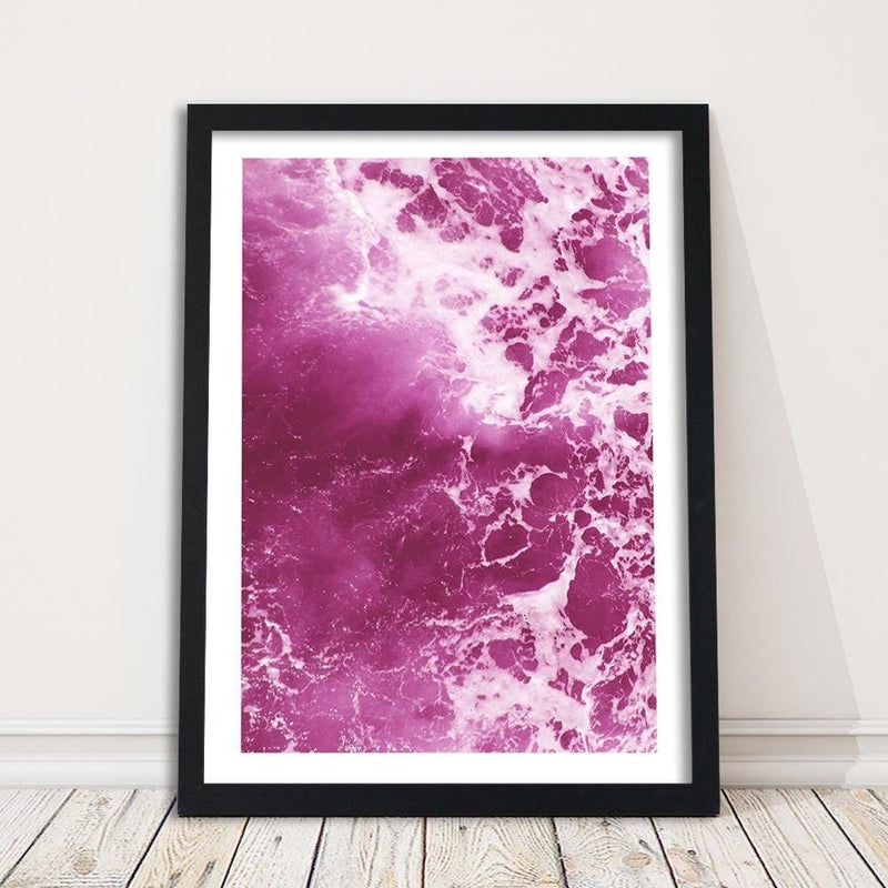 Glezna melnā rāmī - Pink Waves  Home Trends