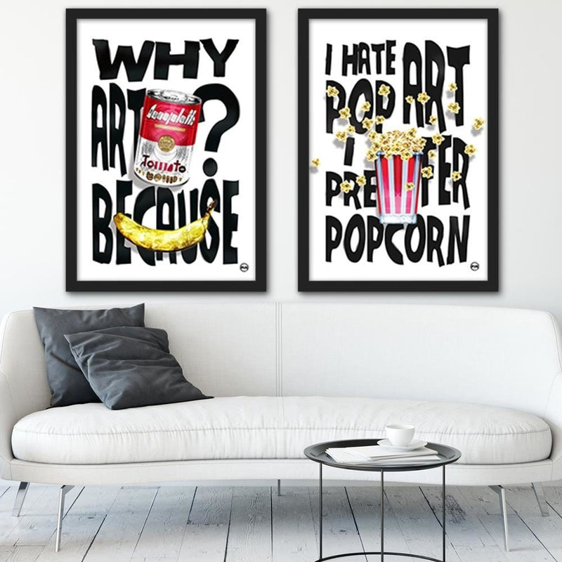 Glezna melnā rāmī - Popcorn  Home Trends