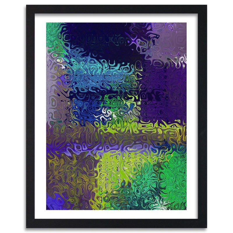 Glezna melnā rāmī - Purple Abstraction  Home Trends