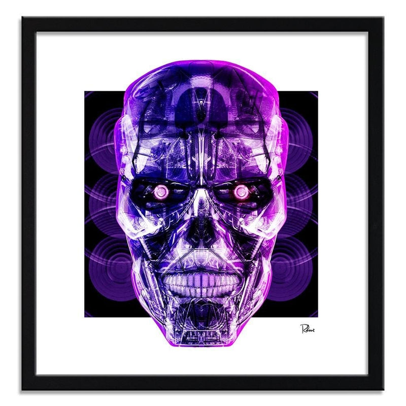 Glezna melnā rāmī - Purple Skull  Home Trends