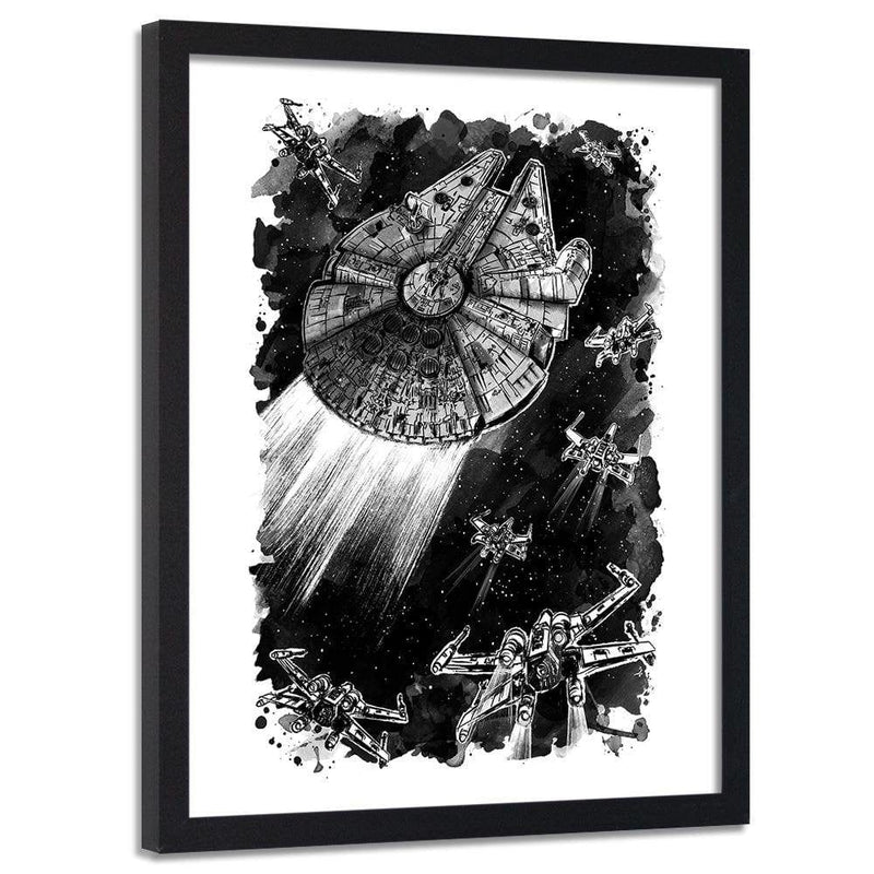 Glezna melnā rāmī - Rebel Assault Decor Black And White  Home Trends