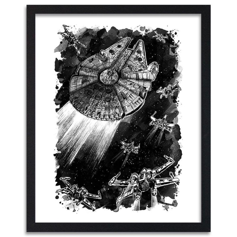 Glezna melnā rāmī - Rebel Assault Decor Black And White  Home Trends