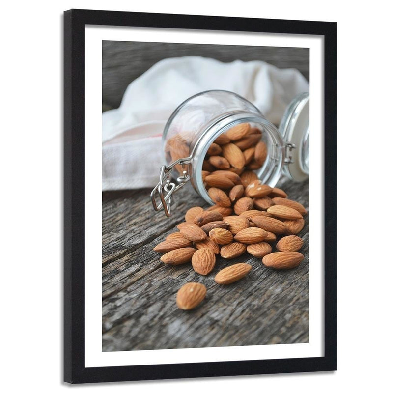 Glezna melnā rāmī - Roasted Almonds  Home Trends