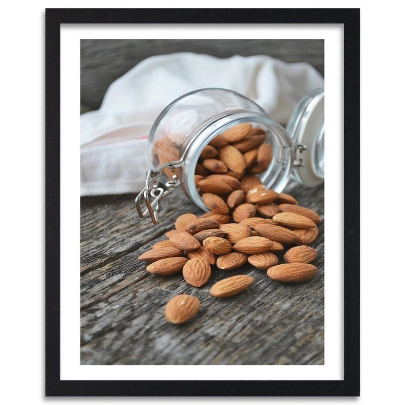 Glezna melnā rāmī - Roasted Almonds  Home Trends