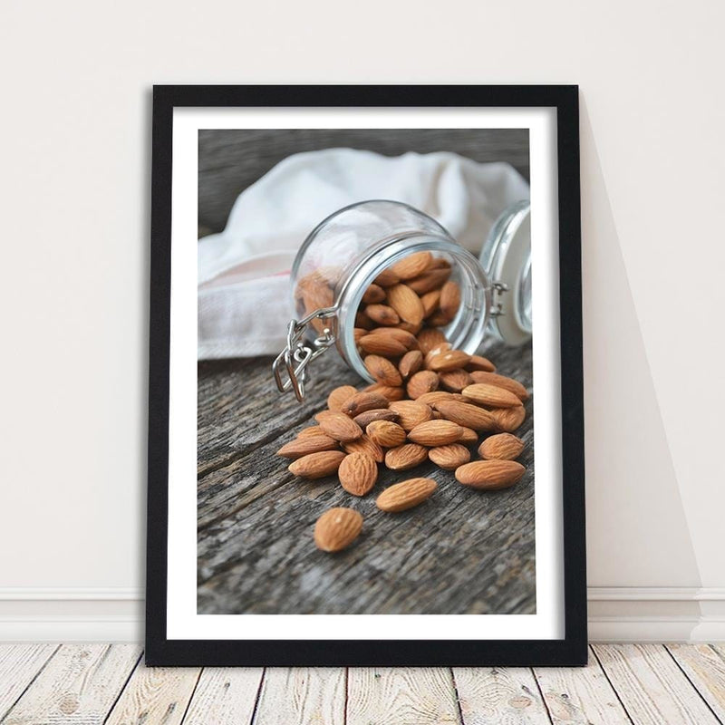 Glezna melnā rāmī - Roasted Almonds  Home Trends