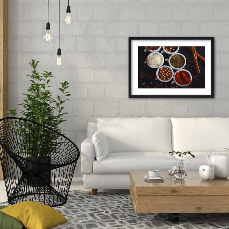 Glezna melnā rāmī - Set Of Spices  Home Trends