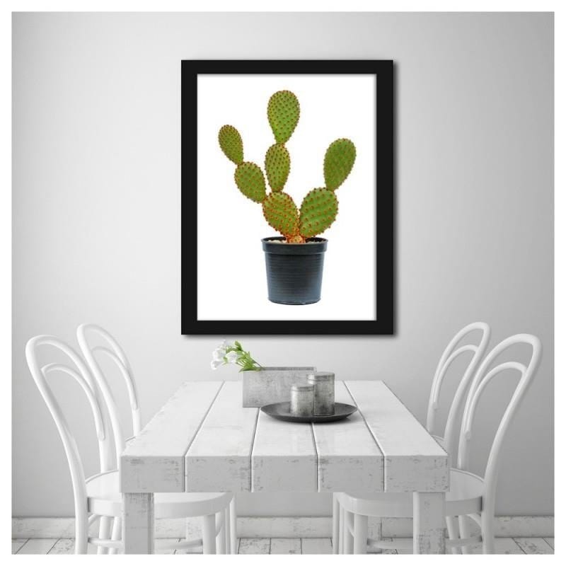 Glezna melnā rāmī - The cactus in the pot  Home Trends