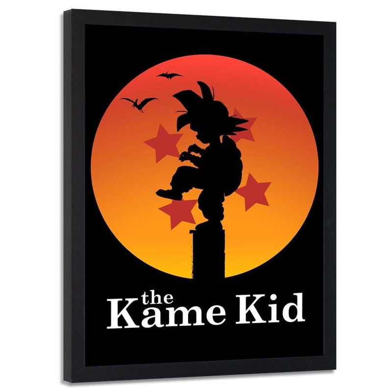 Glezna melnā rāmī - The Kame Kid Orange  Home Trends