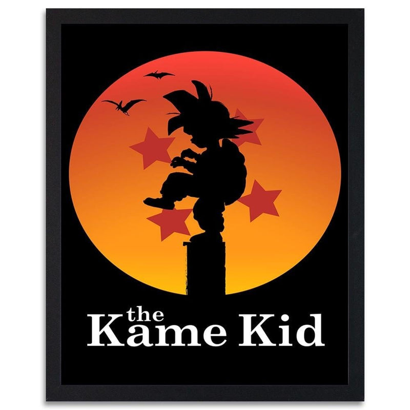 Glezna melnā rāmī - The Kame Kid Orange  Home Trends