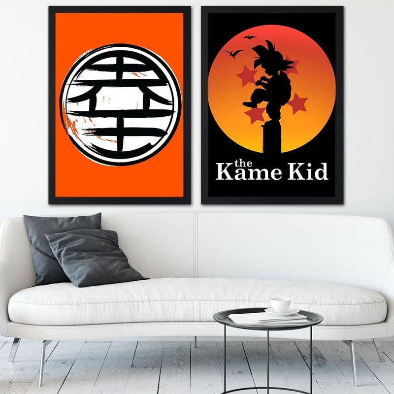 Glezna melnā rāmī - The Kame Kid Orange  Home Trends