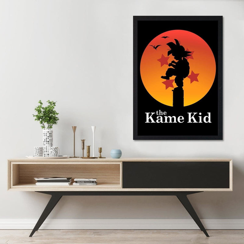 Glezna melnā rāmī - The Kame Kid Orange  Home Trends