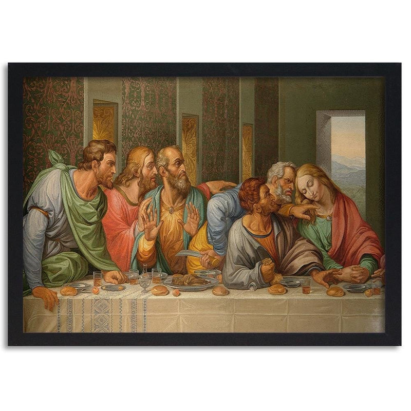 Glezna melnā rāmī - The Last Supper By Leonardo Da Vinci  Home Trends