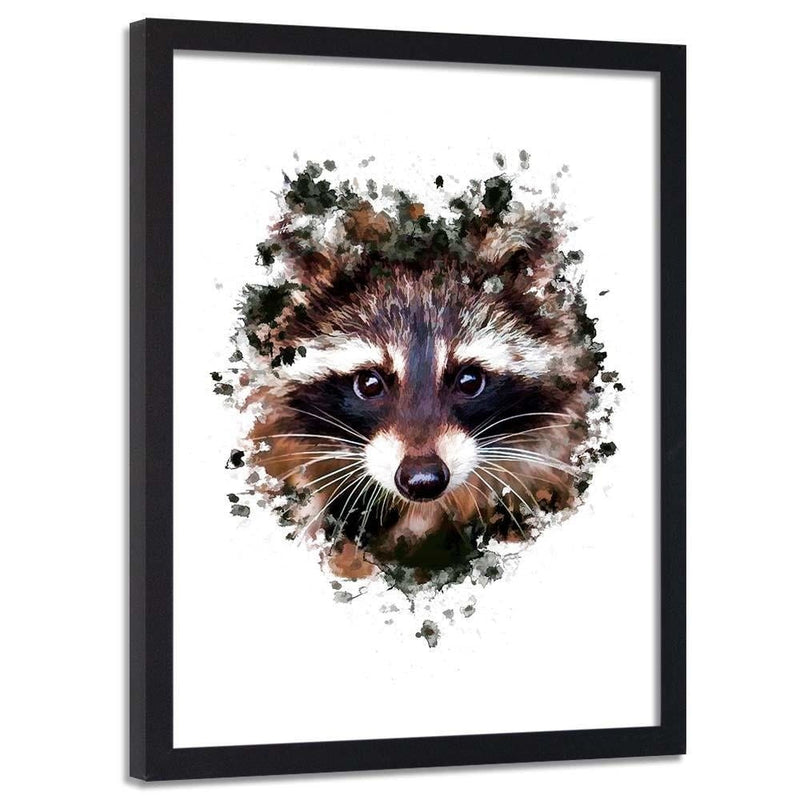 Glezna melnā rāmī - The Raccoon  Home Trends