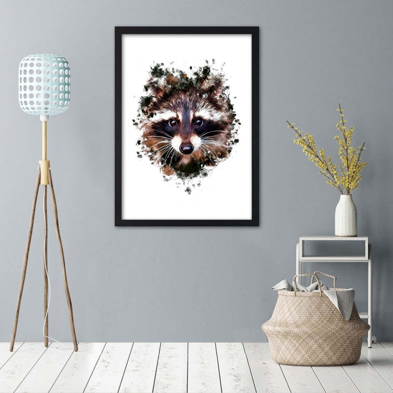 Glezna melnā rāmī - The Raccoon  Home Trends