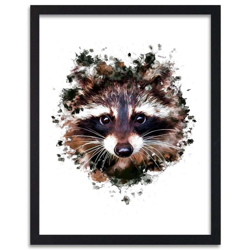 Glezna melnā rāmī - The Raccoon  Home Trends