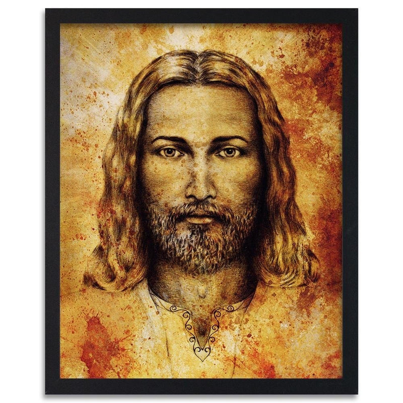 Glezna melnā rāmī - The Shroud Of Turin Face Of Jesus Christ  Home Trends