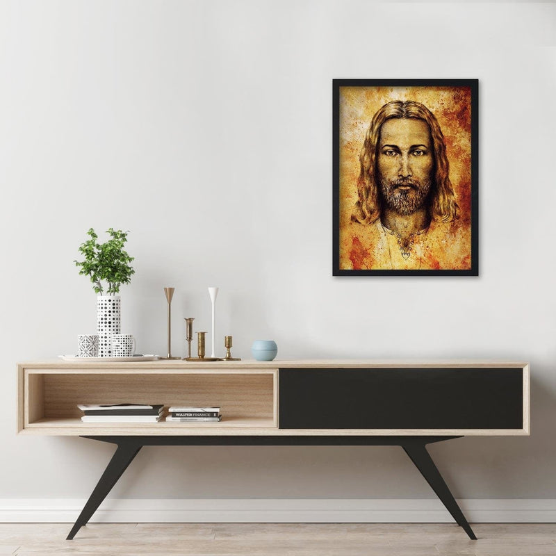 Glezna melnā rāmī - The Shroud Of Turin Face Of Jesus Christ  Home Trends